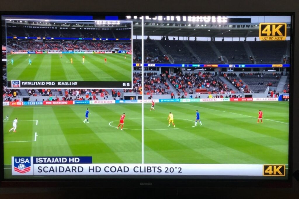 Comparison showing IPTV service streaming quality in HD and 4K resolution