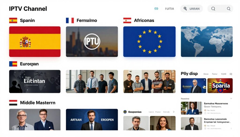 international channels interface showing multiple language options international channels interface showing multiple language options