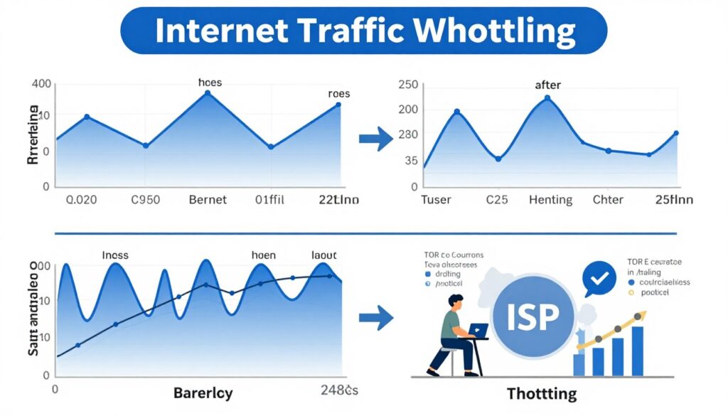 network throttling visualization showing reduced speeds network throttling visualization showing reduced speeds